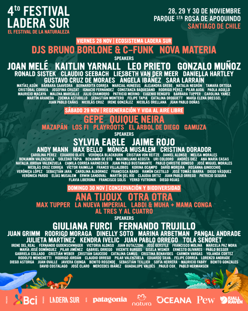 line up general festival ladera sur 2025
